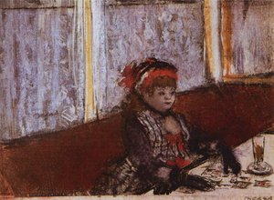 カフェンの女性 作： Edgar Degas